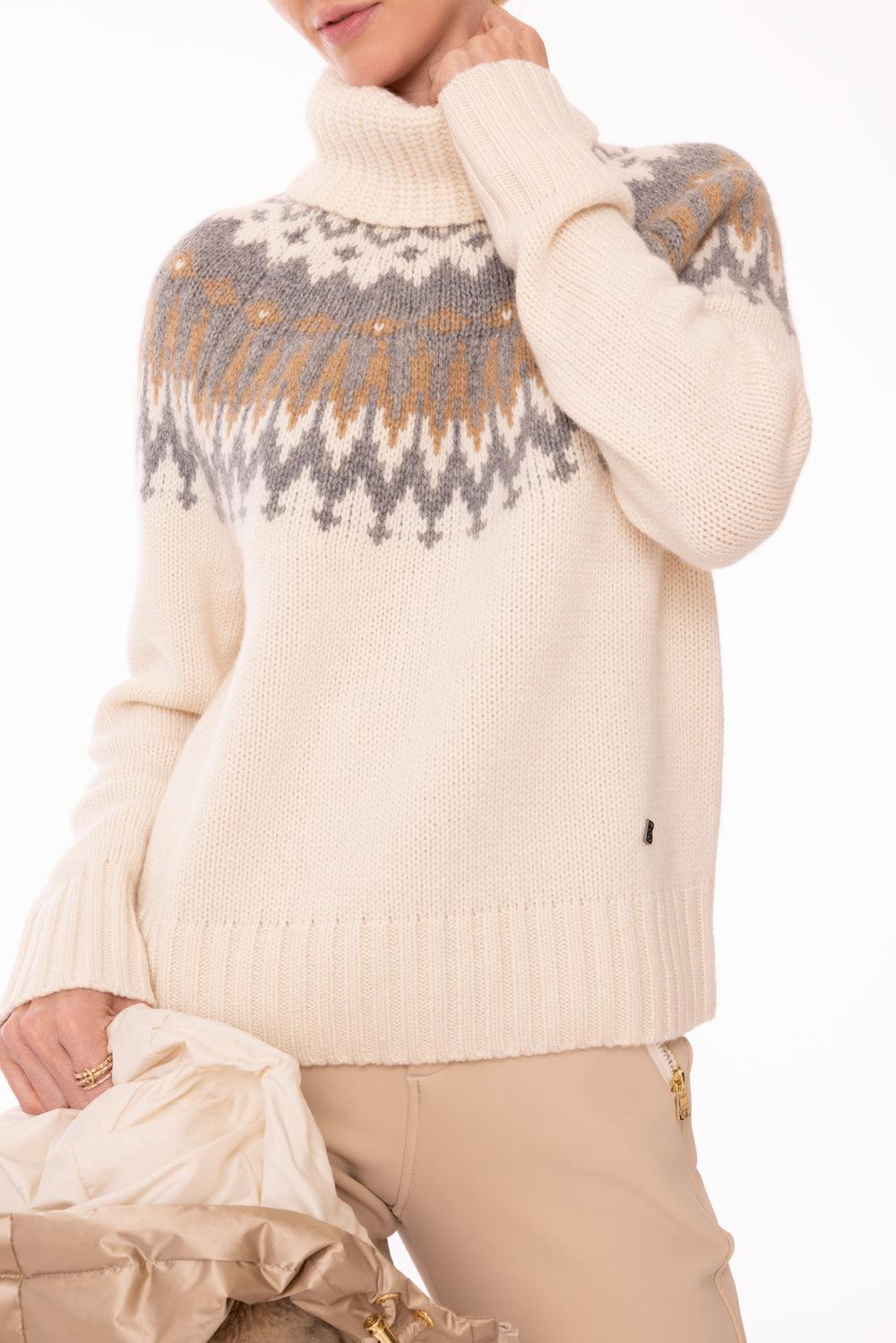 Ingrid Turtleneck Sweater - Eggshell-EGGSHELL-4-CLOTHINGTOPSWEATER-BOGNER OF AMERICA