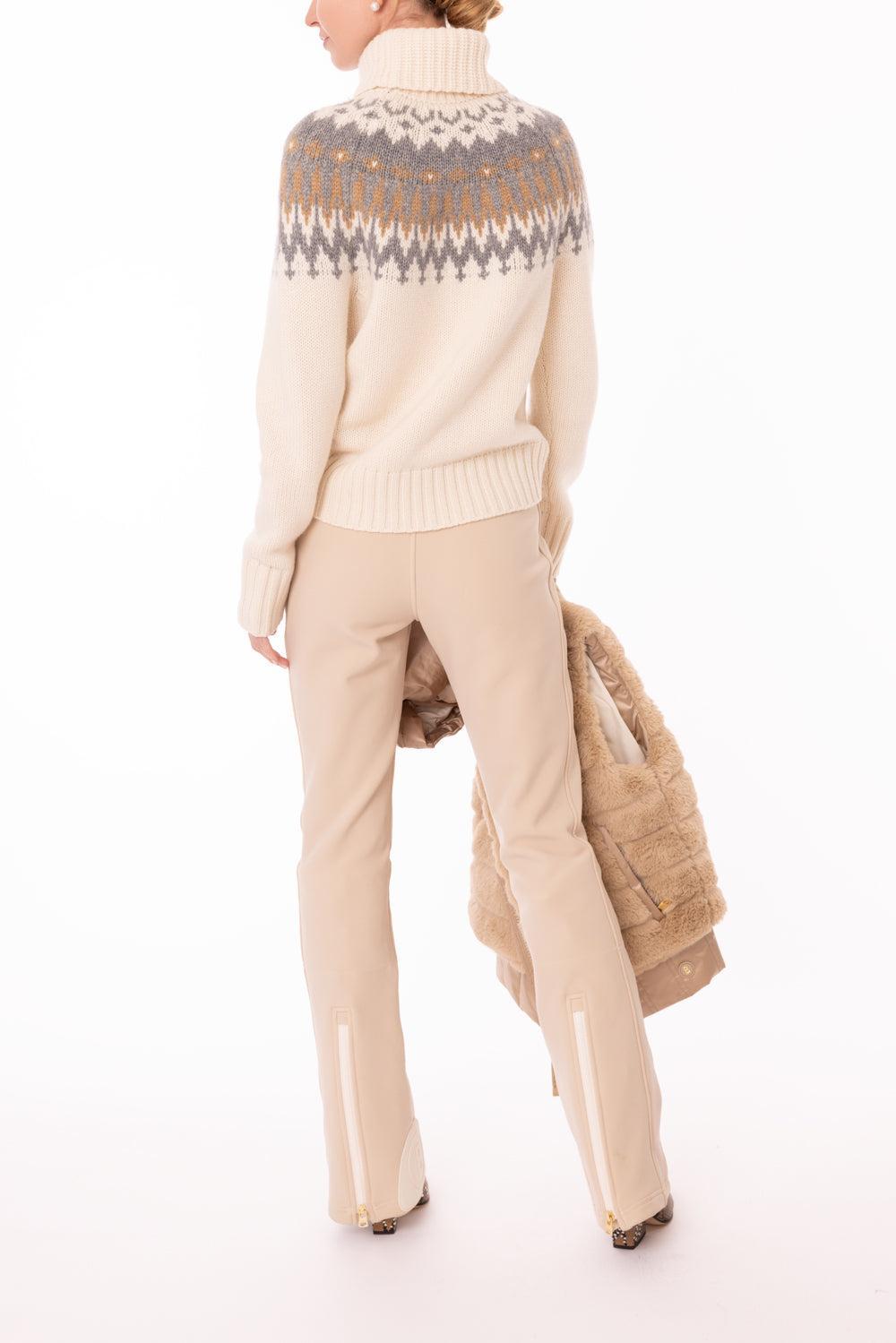 Ingrid Turtleneck Sweater - Eggshell-EGGSHELL-4-CLOTHINGTOPSWEATER-BOGNER OF AMERICA