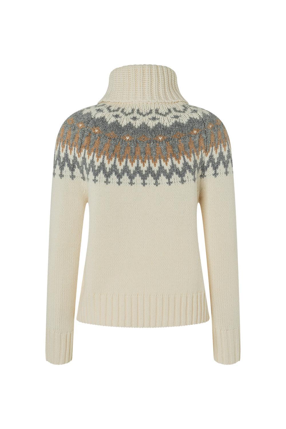 Ingrid Turtleneck Sweater - Eggshell-EGGSHELL-4-CLOTHINGTOPSWEATER-BOGNER OF AMERICA