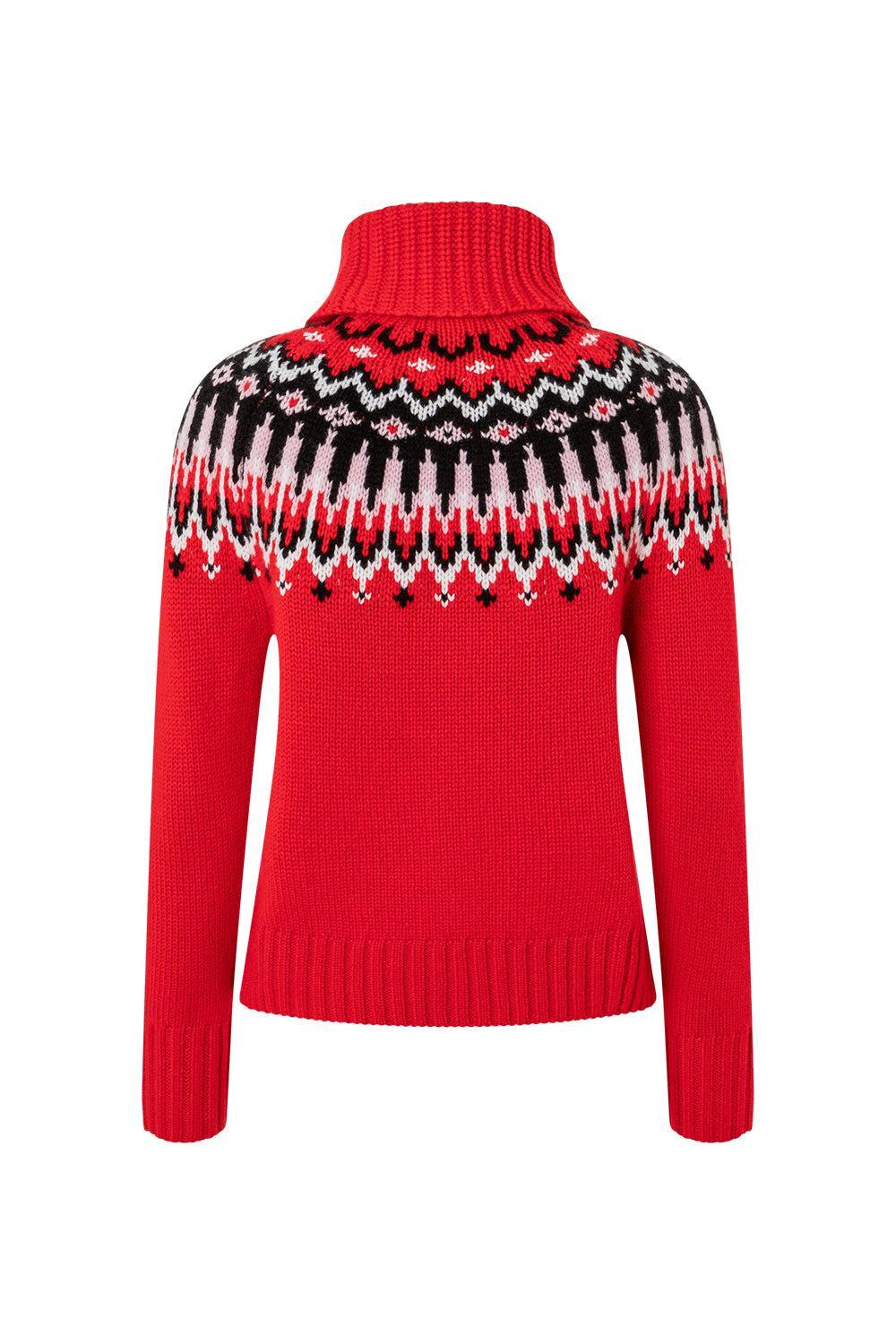 Ingrid Turtleneck Sweater - Fast Red-FAST RED-6-CLOTHINGTOPSWEATER-BOGNER OF AMERICA