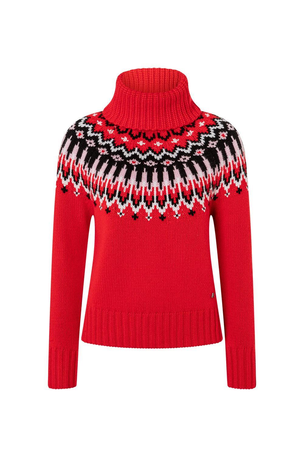 Ingrid Turtleneck Sweater - Fast Red-FAST RED-6-CLOTHINGTOPSWEATER-BOGNER OF AMERICA