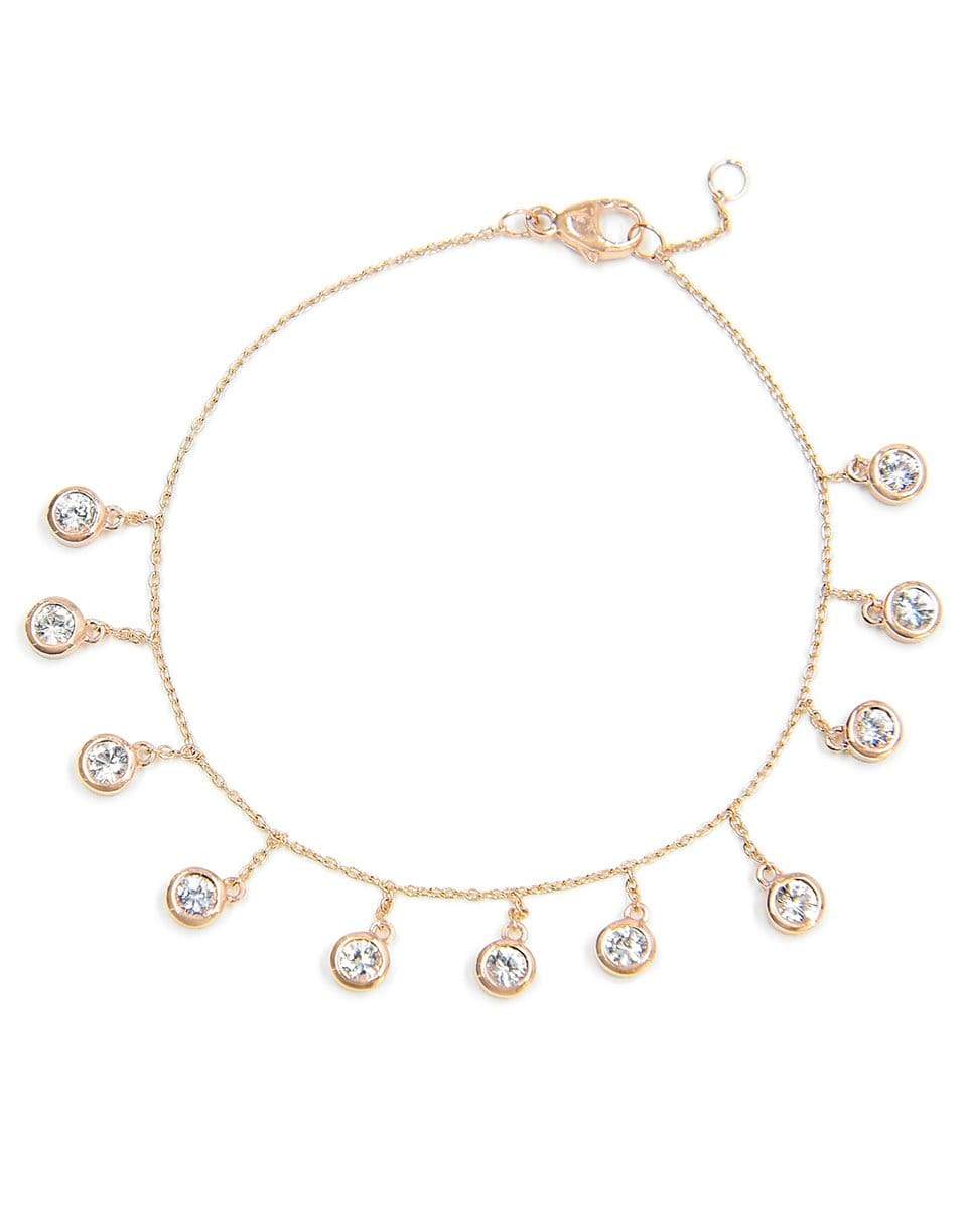 BONDEYE JEWELRY-Droplet White Sapphire Bracelet-ROSE GOLD