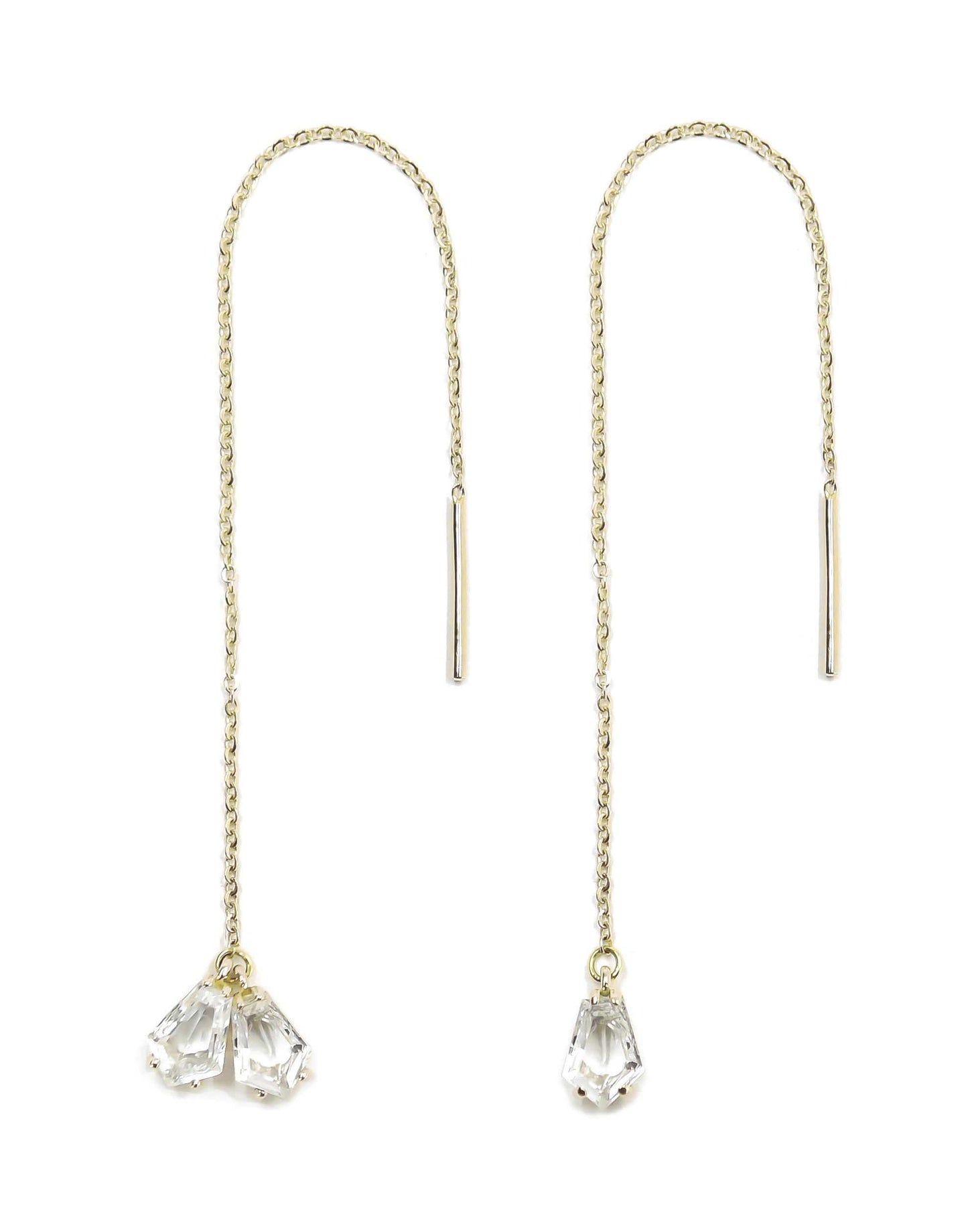 BONDEYE JEWELRY-Trois White Topaz Earrings-