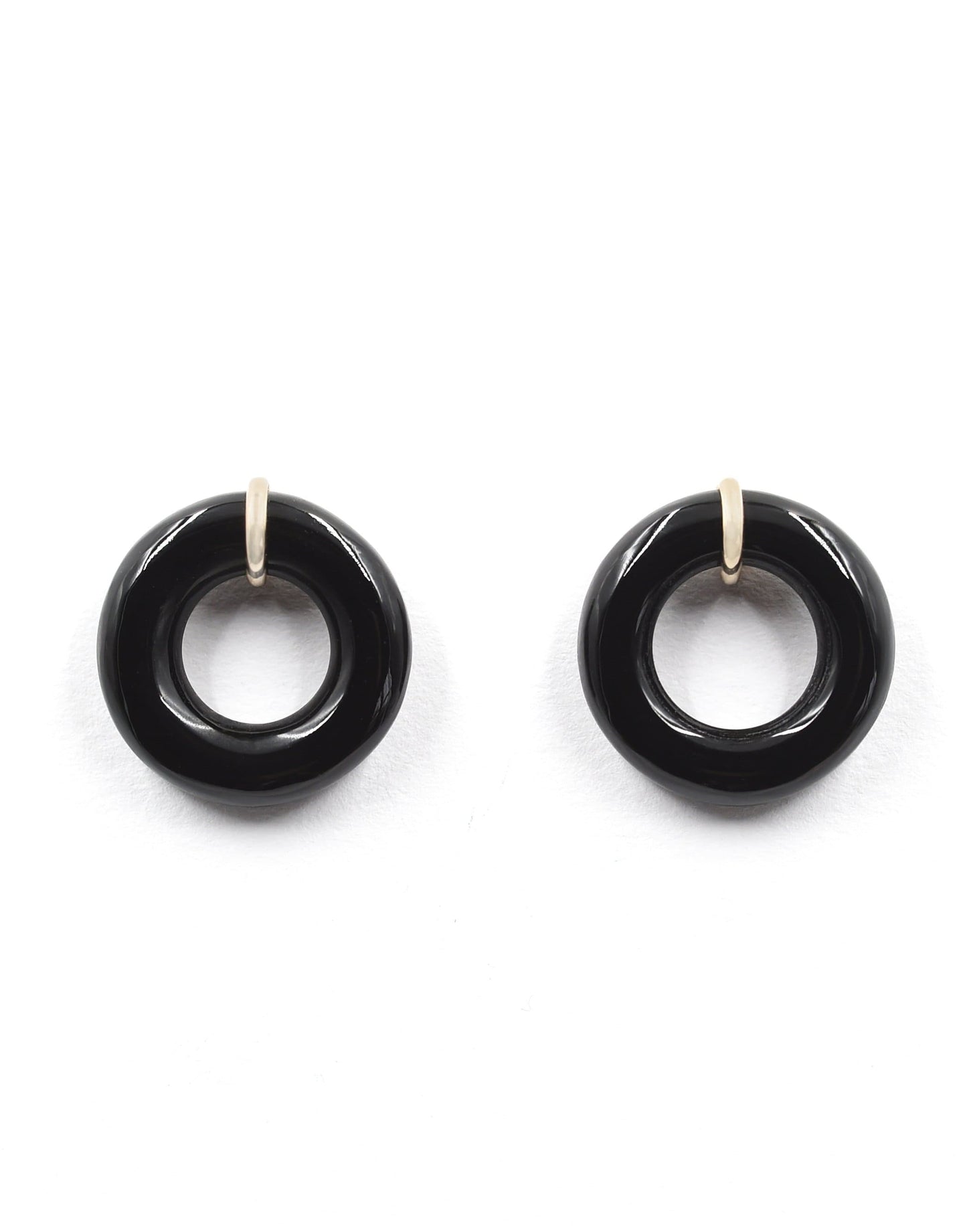 BONDEYE JEWELRY-Marble Frosted Munchkin Earrings-YELLOW GOLD