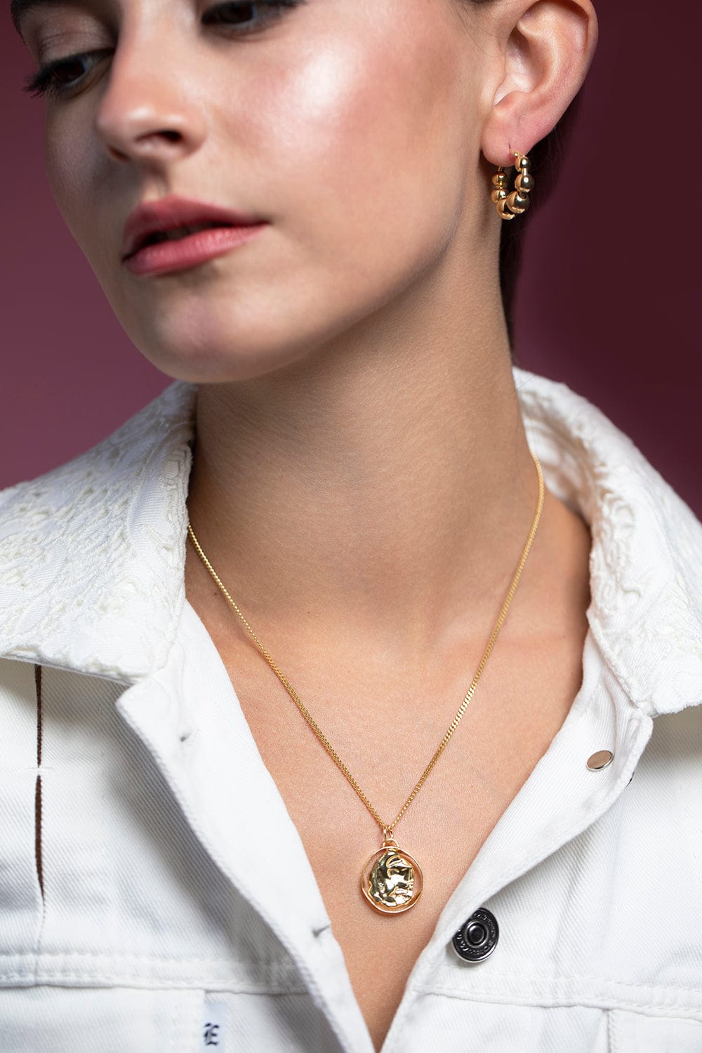 BONVO-Dia Arc Necklace-GOLD