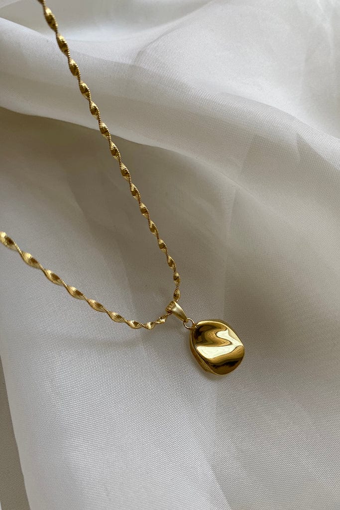 BONVO-Ovio Twist Chain Necklace-GOLD