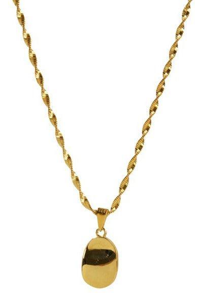 BONVO-Ovio Twist Chain Necklace-GOLD