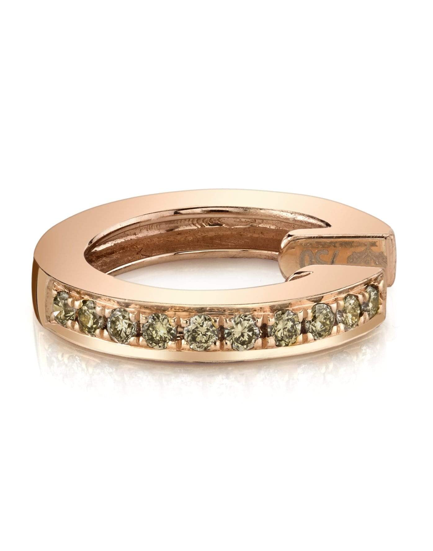 BORGIONI-Pave Brown Diamond Earcuff-ROSE GOLD