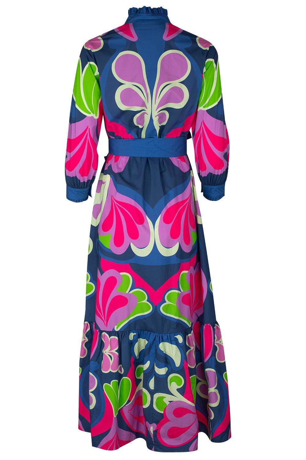BORGO DE NOR-Demi Dress - Seventies Blue-