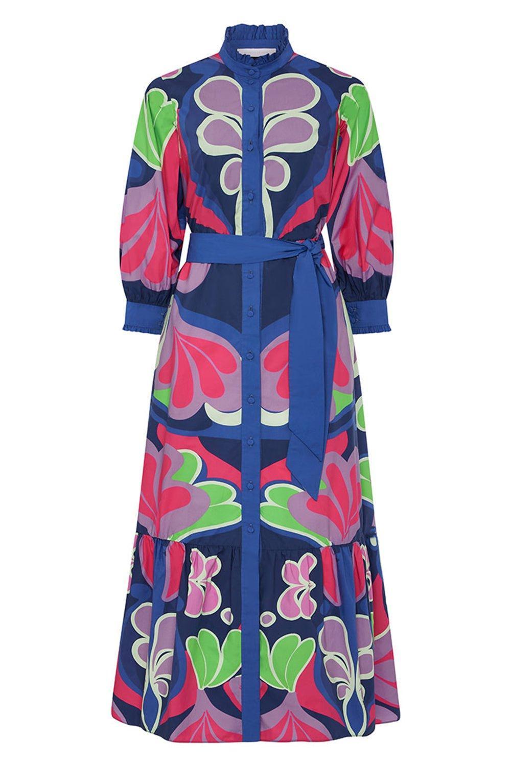 BORGO DE NOR-Demi Dress - Seventies Blue-