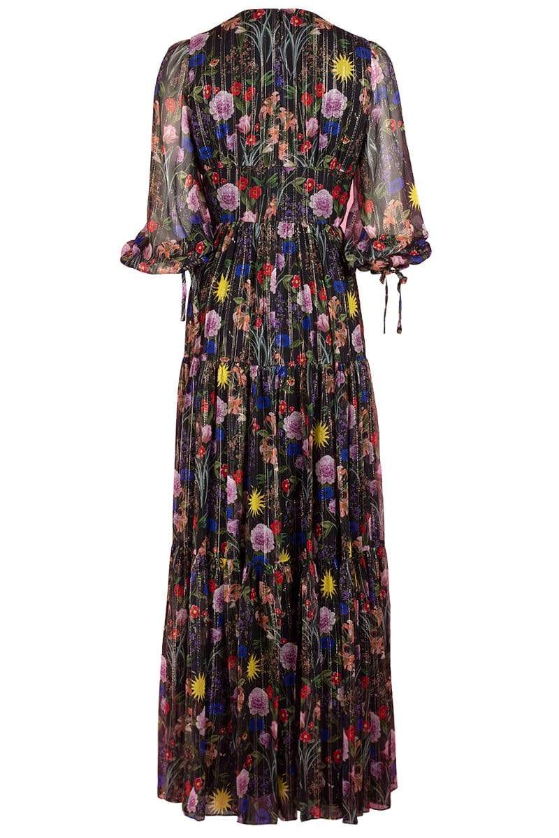 BORGO DE NOR-Freya V Neck Floral Maxi Dress-