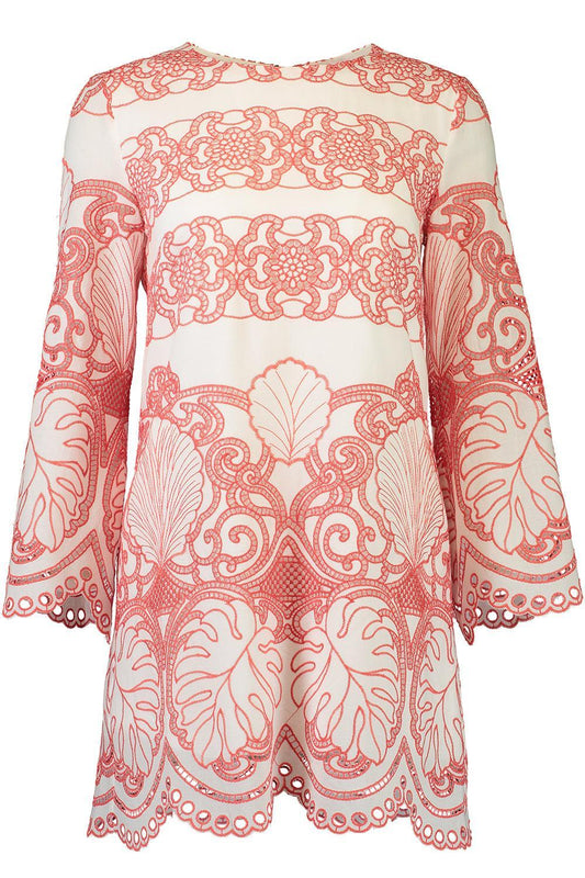 Stevie Dress - White Coral-RED-2-CLOTHINGDRESSCASUAL-BORGO DE NOR