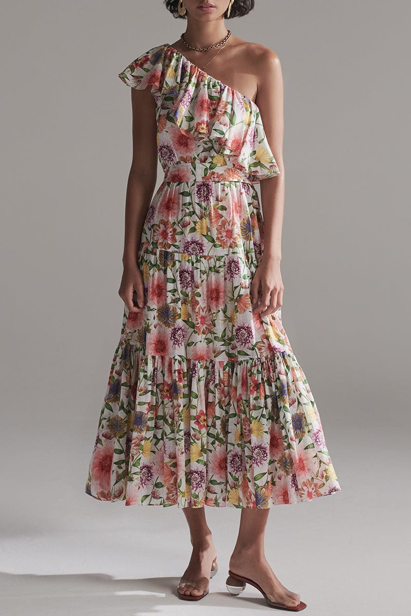 BORGO DE NOR-Petra One Shoulder Midi-