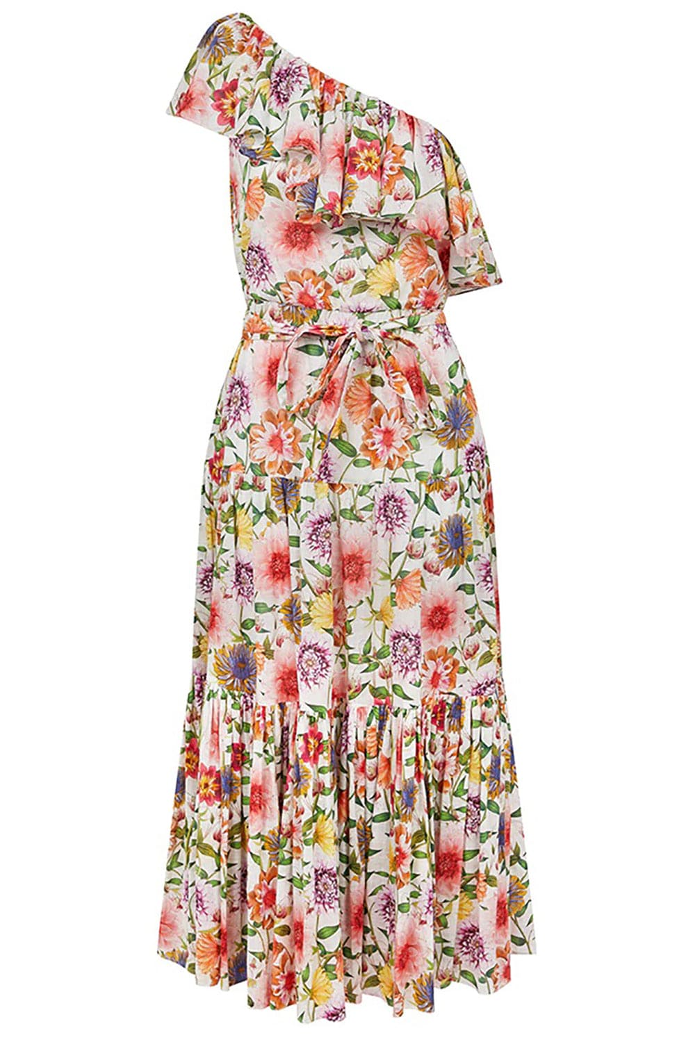 BORGO DE NOR-Petra One Shoulder Midi-
