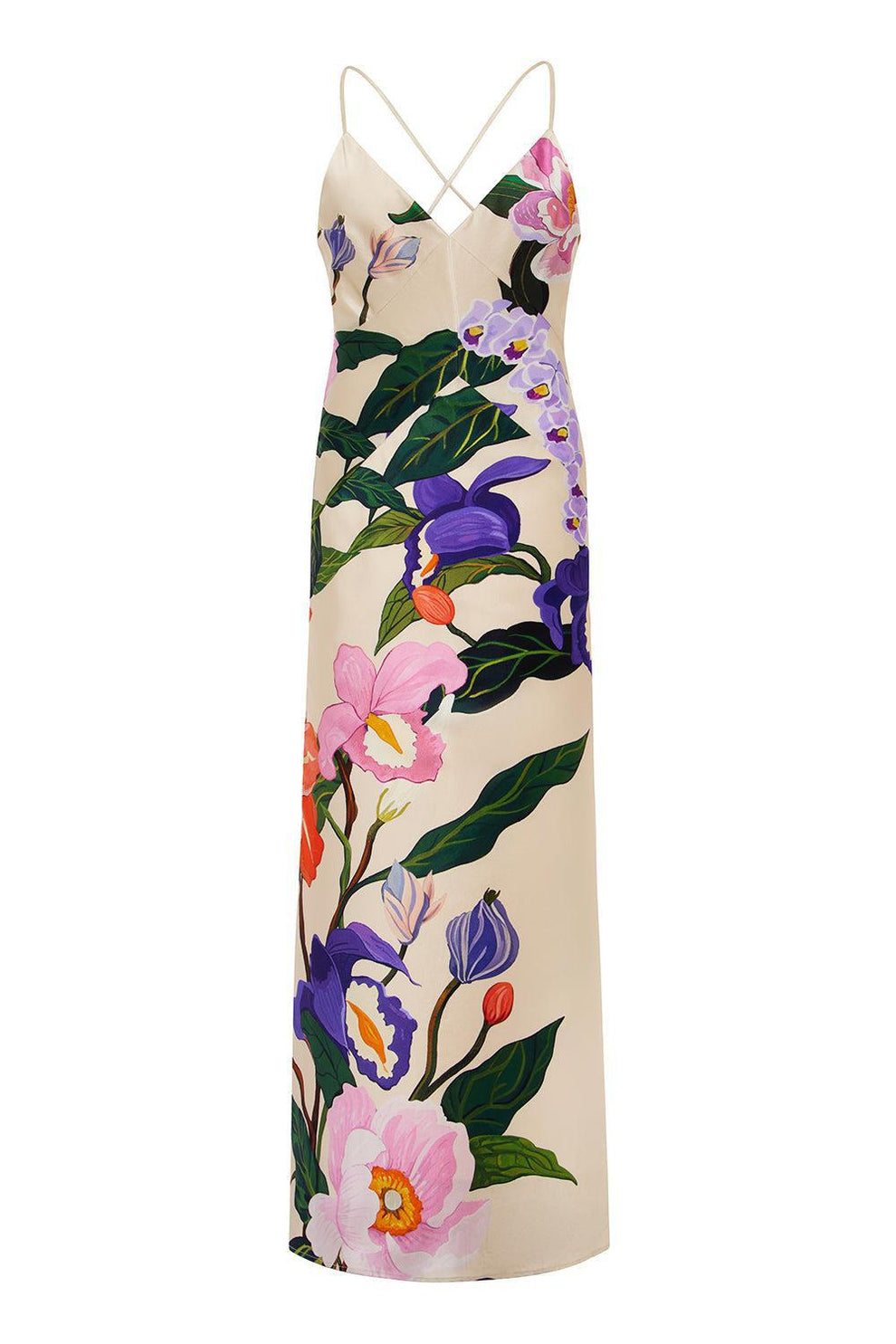 slim fit dress slacks Bianca Linen Maxi Dress - Waterlily Green