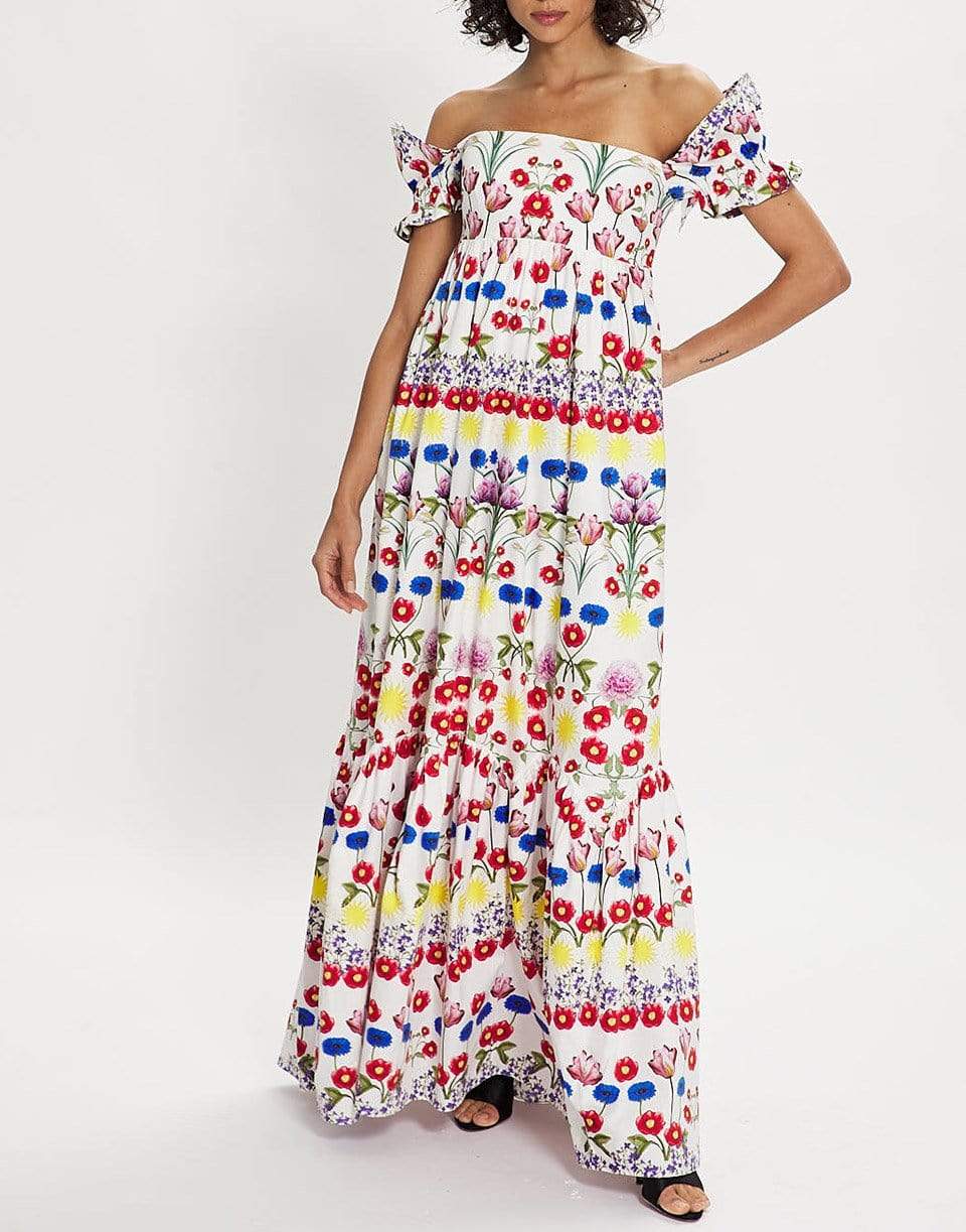 BORGO DE NOR-Antigone Off Shoulder Printed Maxi Dress-