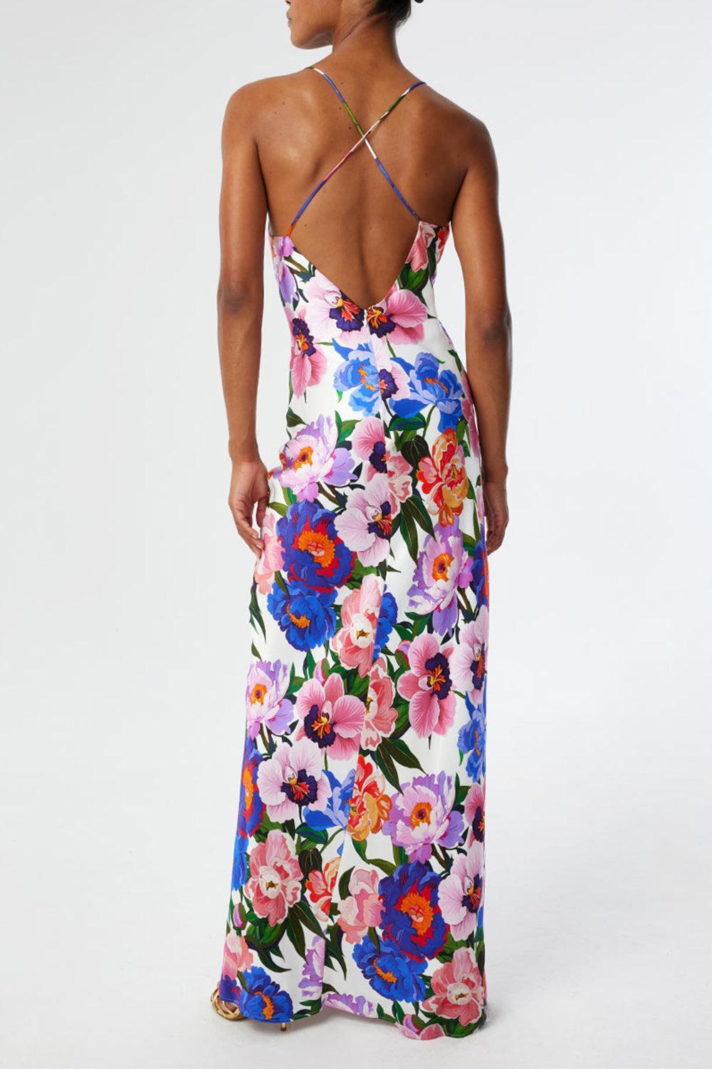 Olive Dress - Floral Candy-FLORAL-2-CLOTHINGDRESSGOWN-BORGO DE NOR