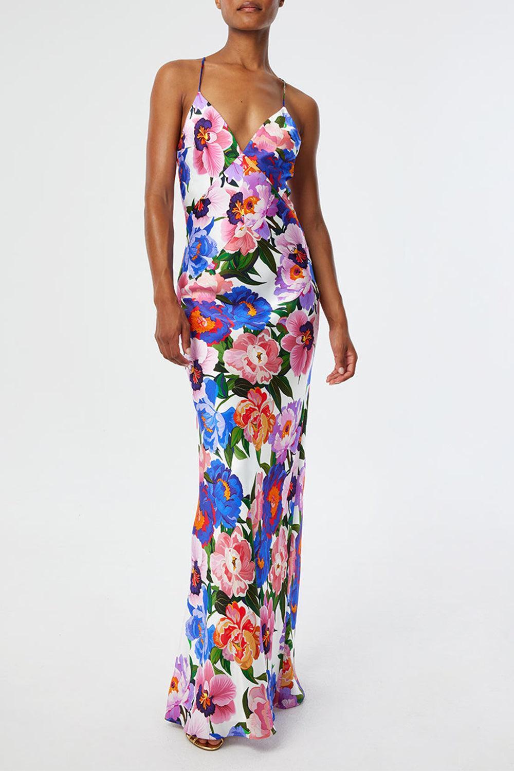 Olive Dress - Floral Candy-FLORAL-2-CLOTHINGDRESSGOWN-BORGO DE NOR