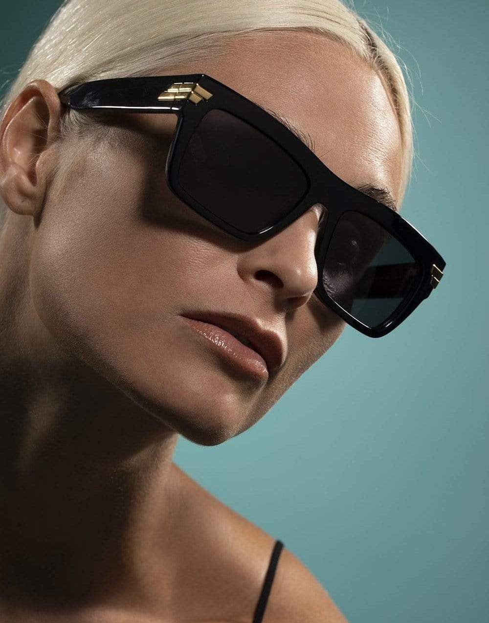 BV1058S Black Square Sunglasses | BOTTEGA VENETA – Marissa Collections