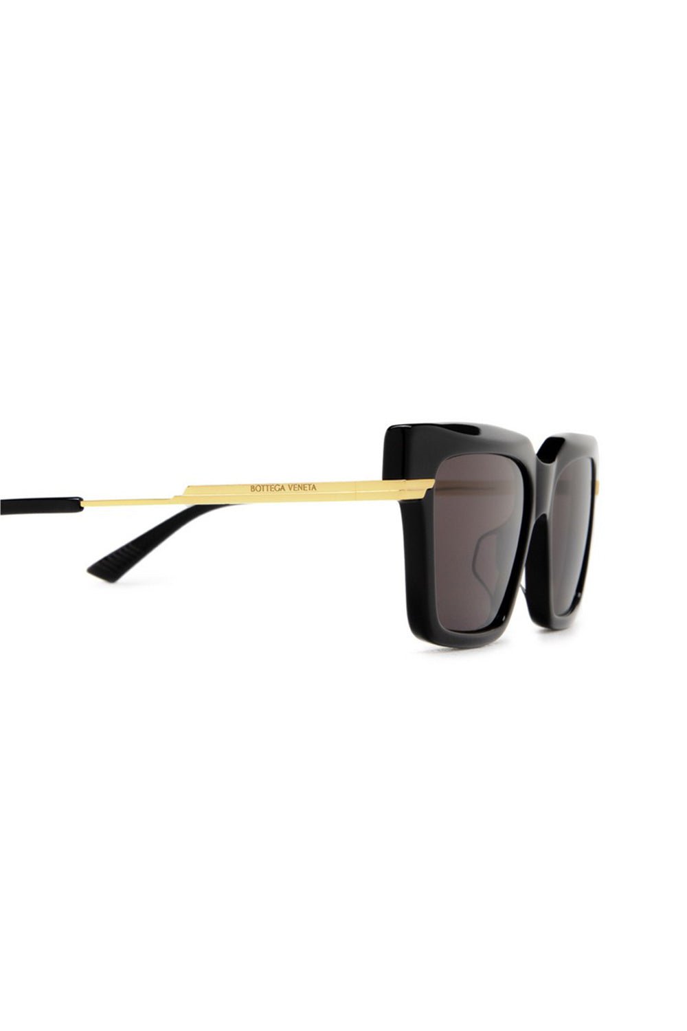BOTTEGA VENETA-Square Sunglasses-BLACK/GREY