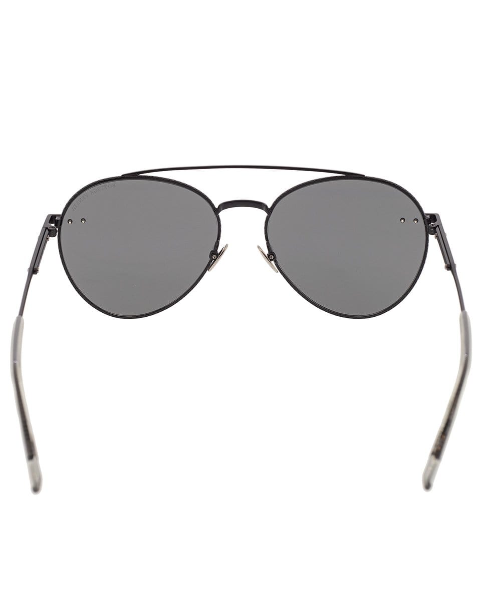 BOTTEGA VENETA-Unisex Black Aviator Sunglasses-BLACK