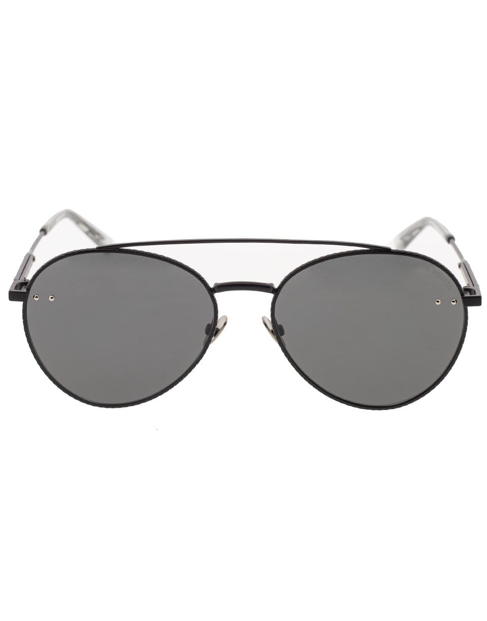BOTTEGA VENETA-Unisex Black Aviator Sunglasses-BLACK
