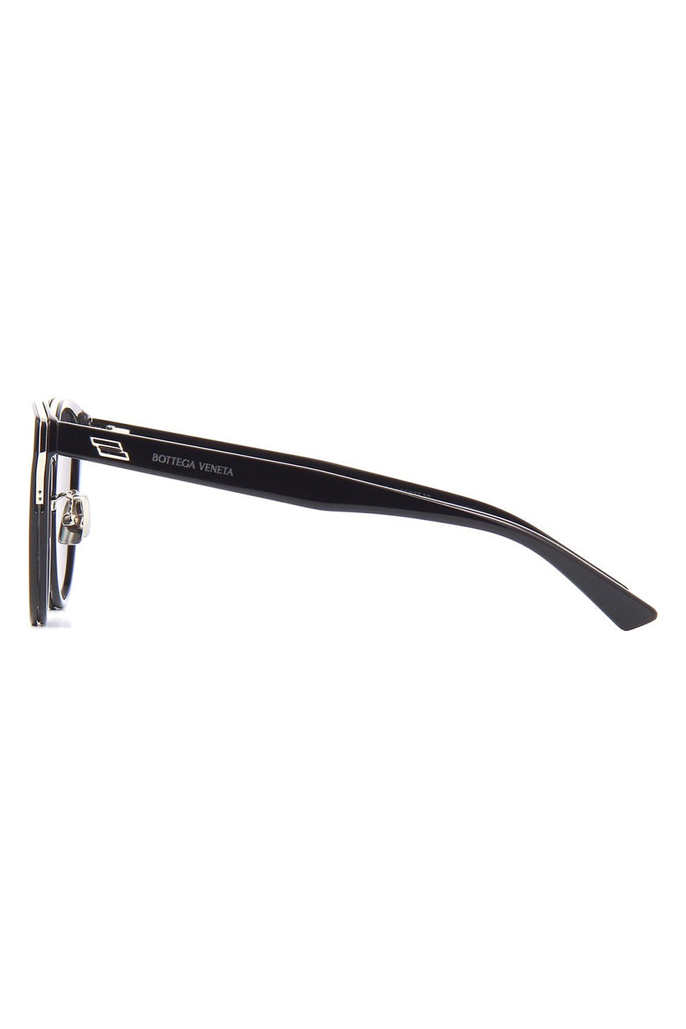 BOTTEGA VENETA-Round Sunglasses-BLK/GLD