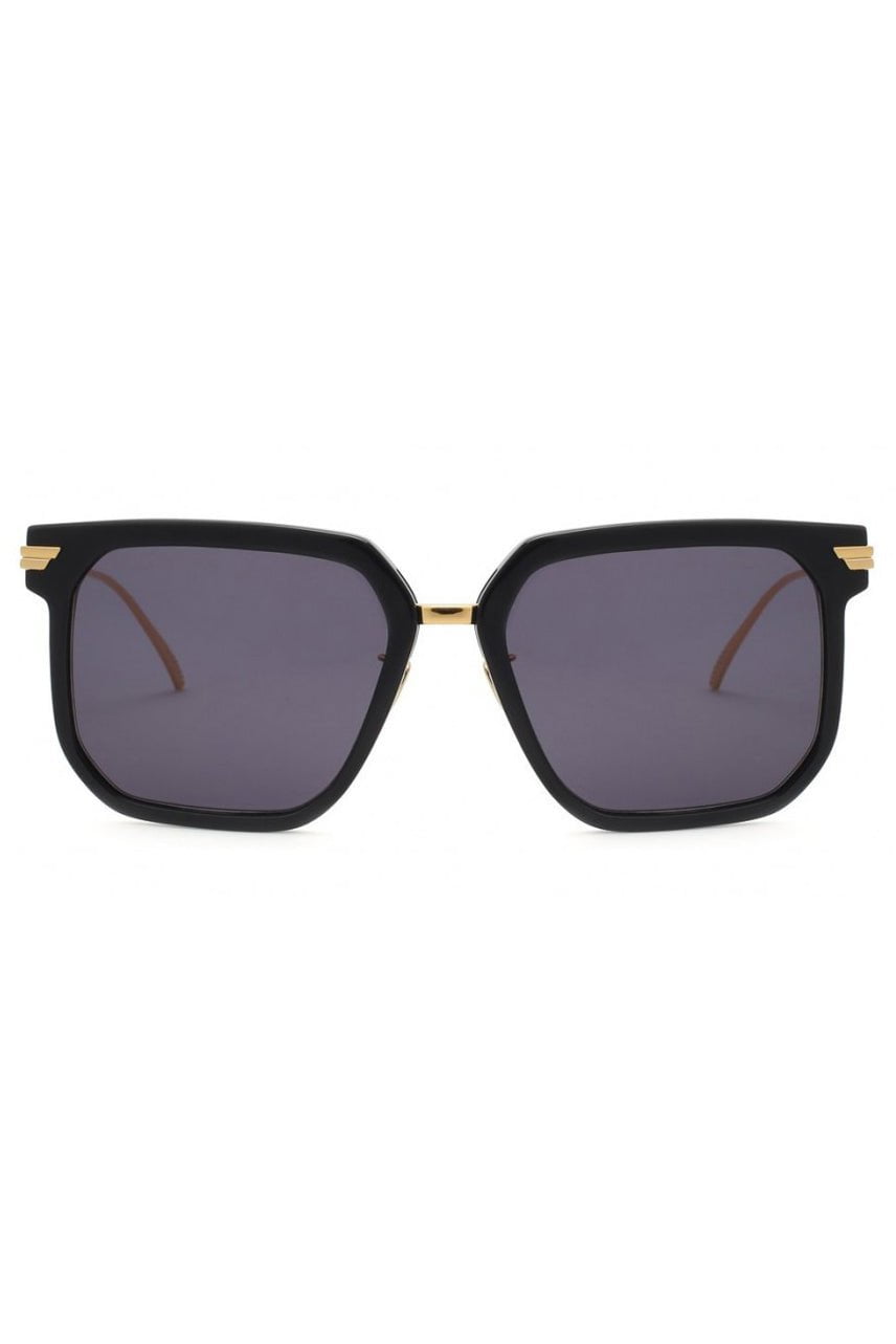 BOTTEGA VENETA-Metal Sunglasses-BLUE/GLD