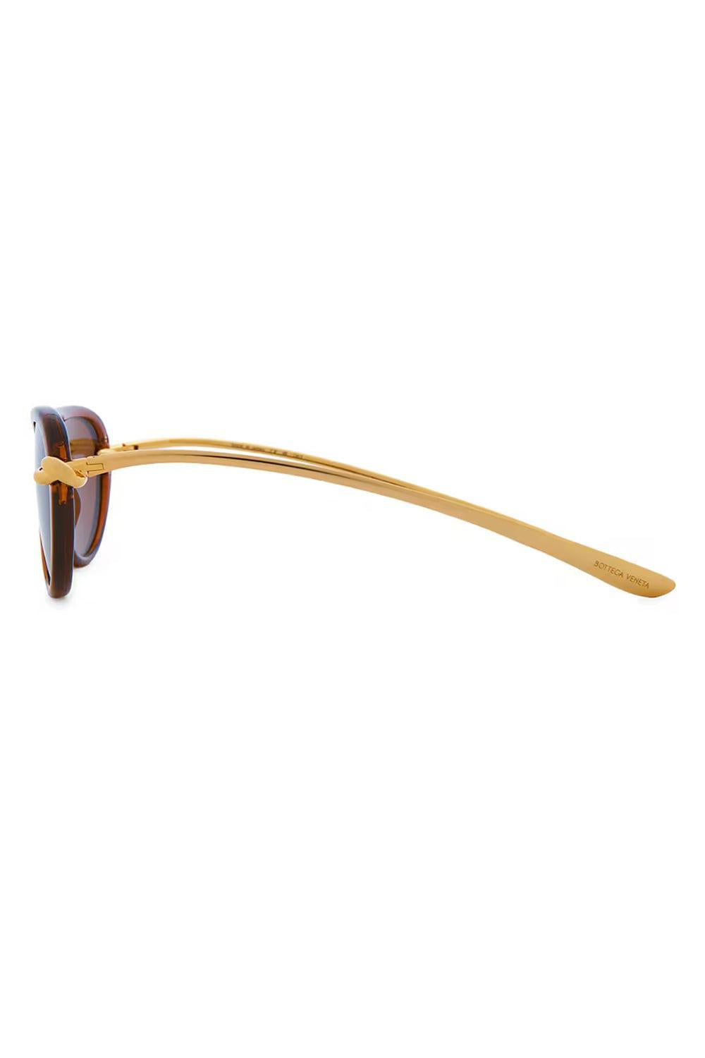 Knot Aviator Sunglasses-BROWN-ACCESSORIESUNGLASSES-BOTTEGA VENETA