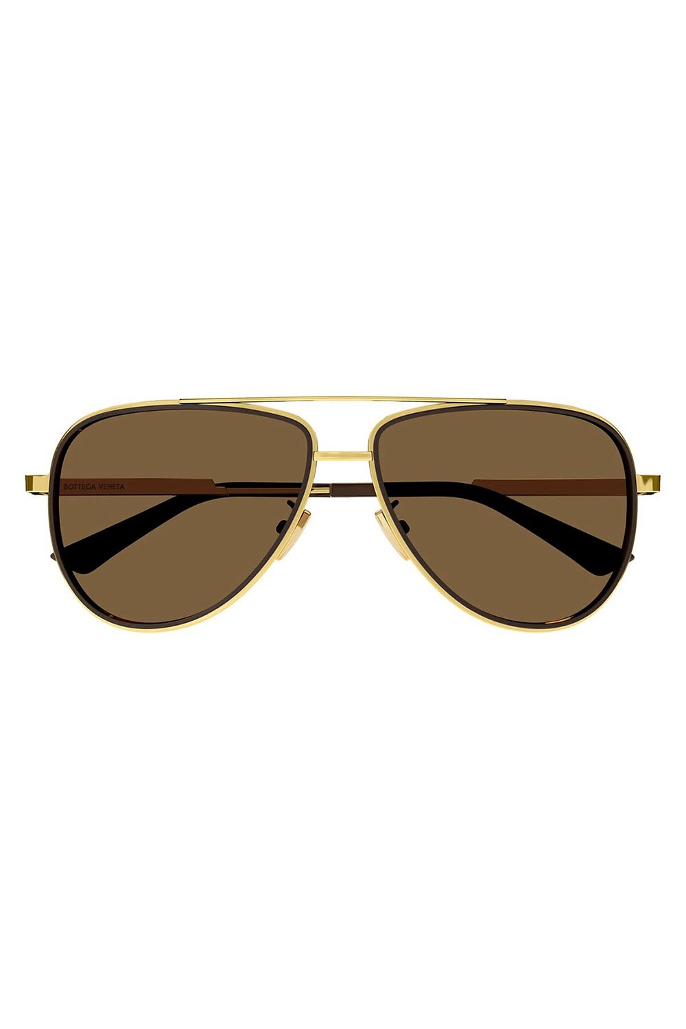 BOTTEGA VENETA-Aviator Sunglasses-GLD/BRN
