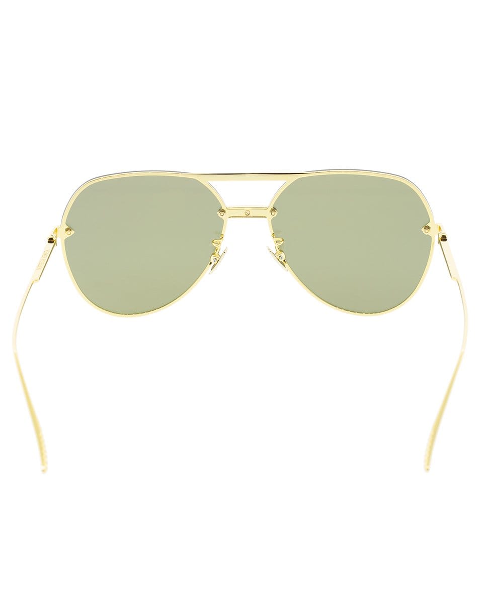 BOTTEGA VENETA-Gold Aviator Sunglasses-GOLD