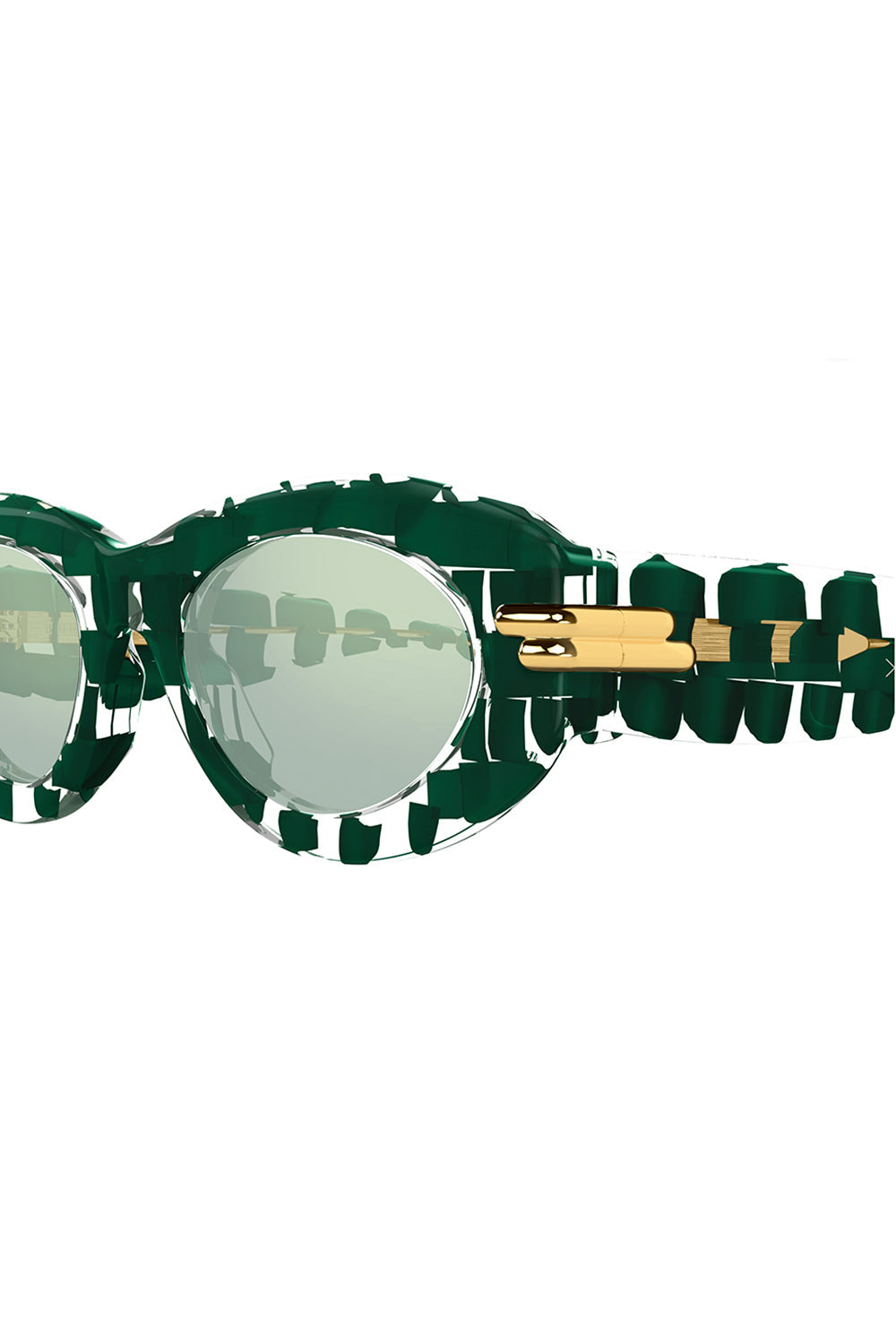 Oval Sunglasses - Green-GRNGRN-ACCESSORIESUNGLASSES-BOTTEGA VENETA