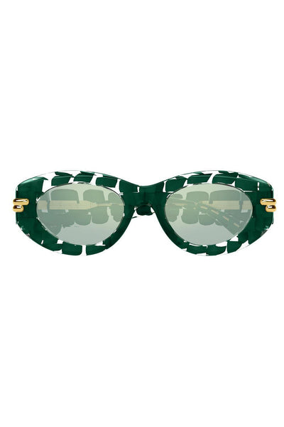 Oval Sunglasses - Green | BOTTEGA VENETA – Marissa Collections