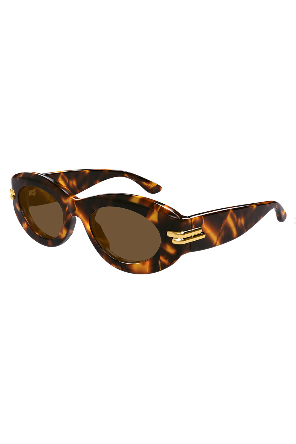 Oval Sunglasses - Havana Brown-HAVHVBRN-ACCESSORIESUNGLASSES-BOTTEGA VENETA