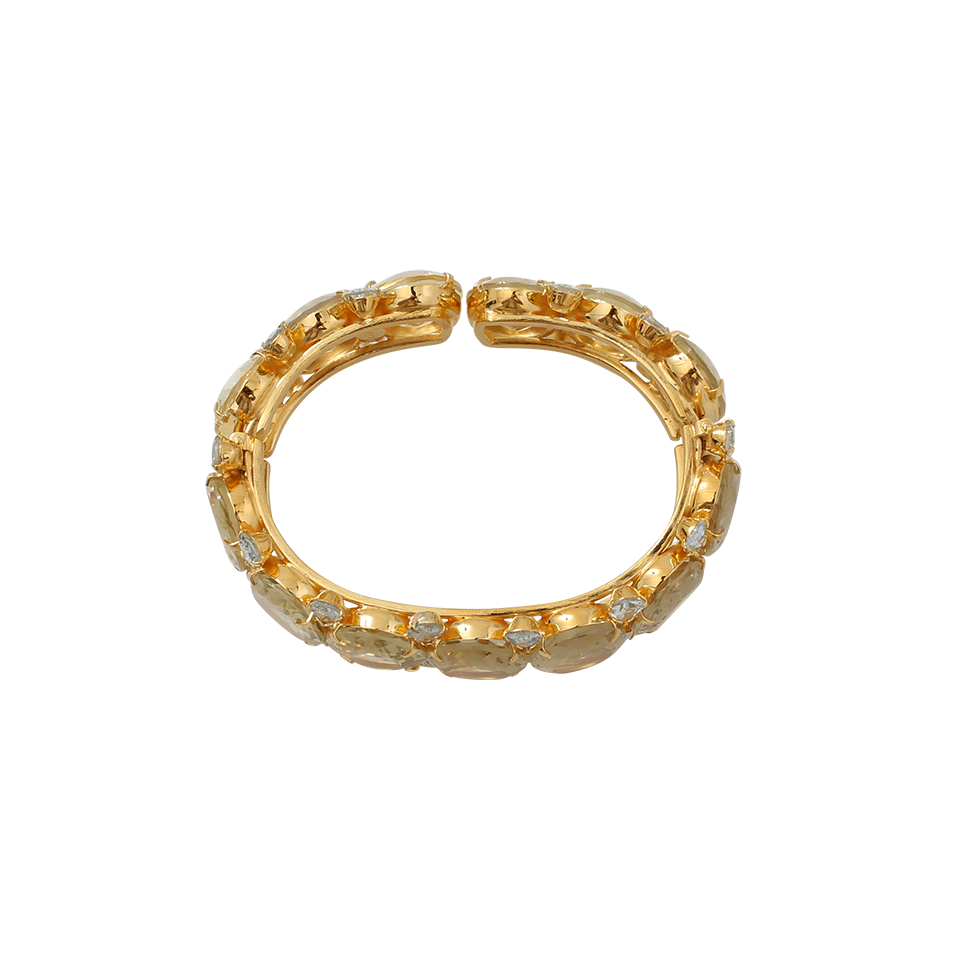 BOUNKIT JEWELRY-Faceted Lemon Aquamarine Cuff-AQUA