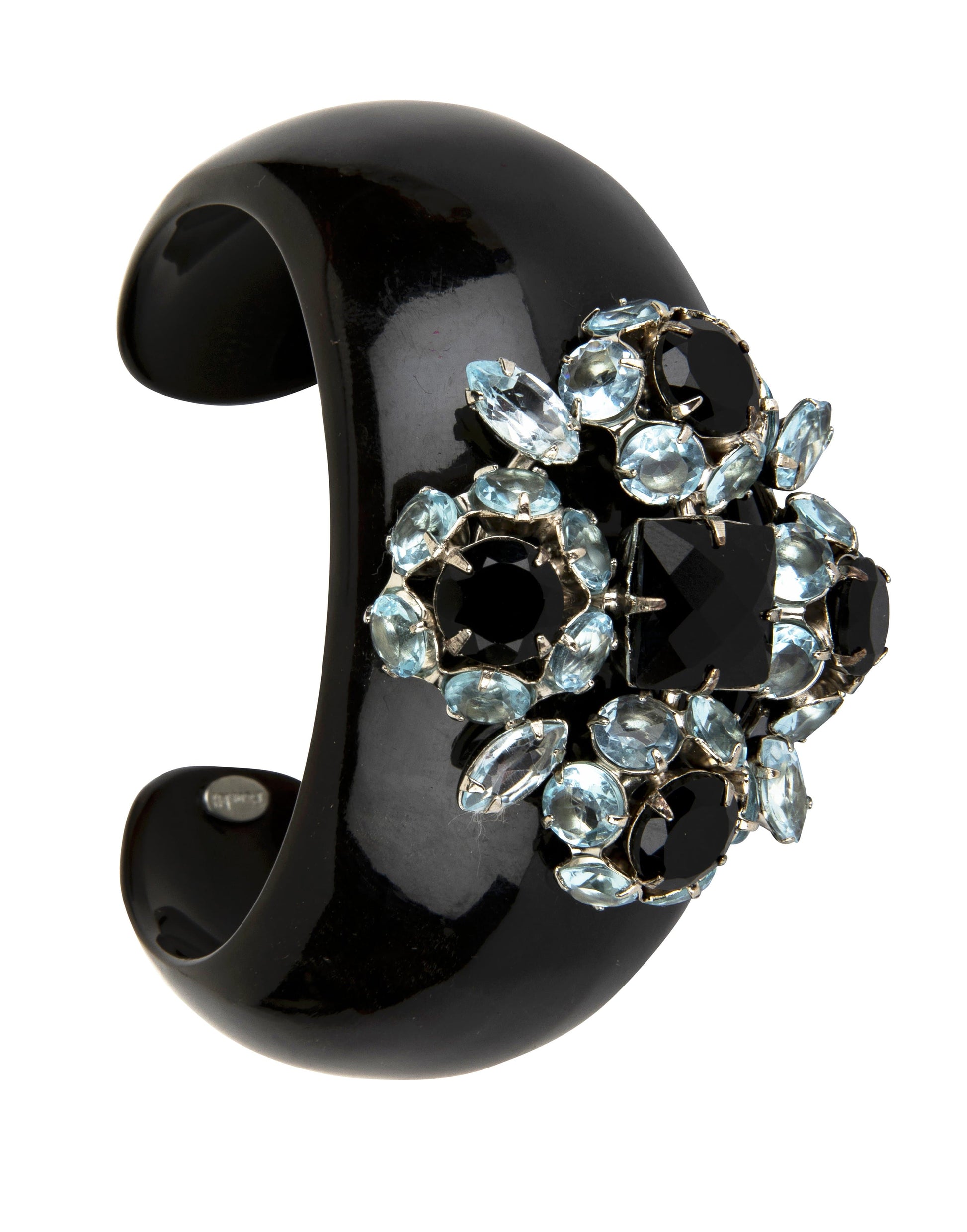 BOUNKIT JEWELRY-Blue Quartz and Black Onyx Cuff-BLACK