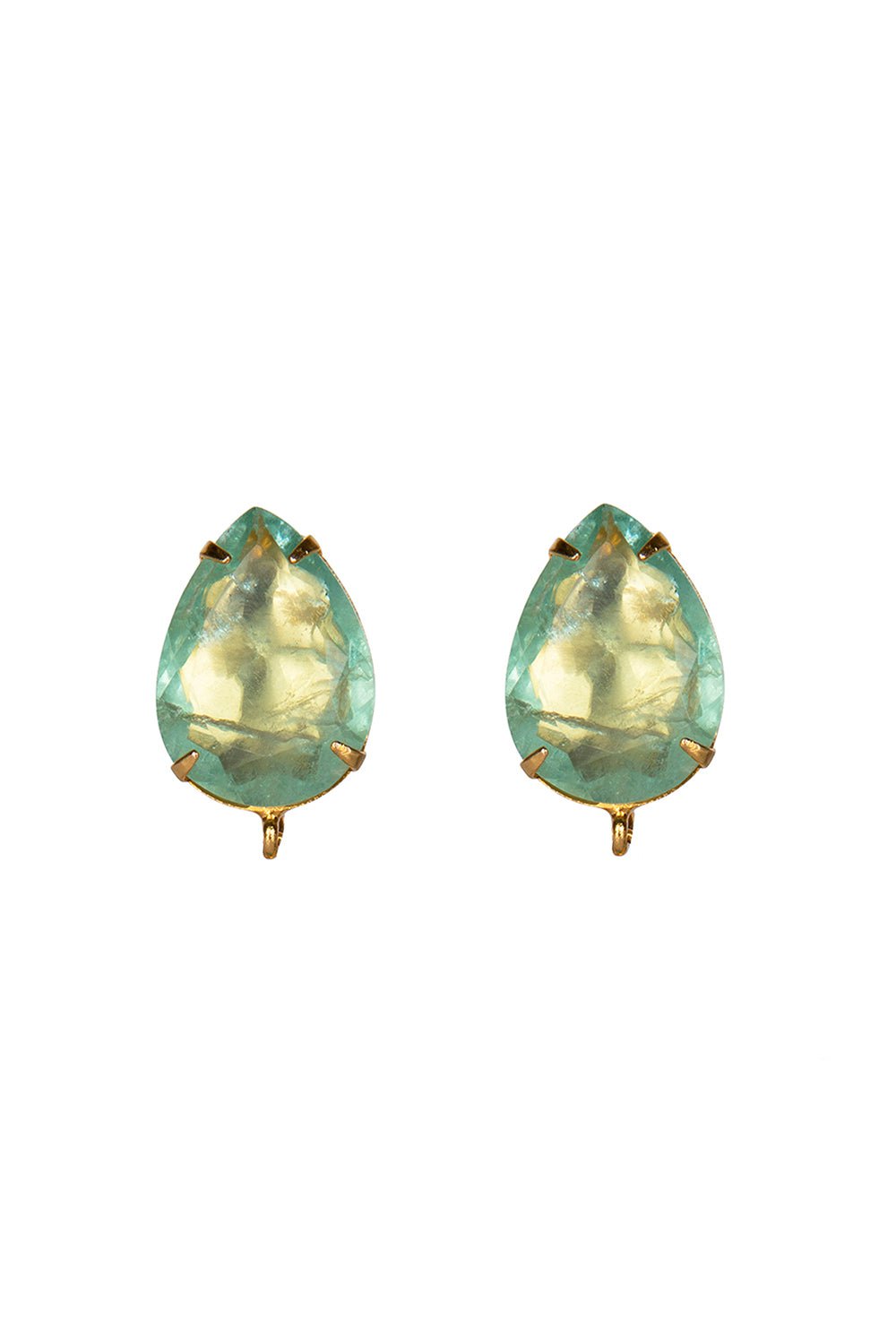 BOUNKIT JEWELRY-Fluorite Quartz Pear Marquise Earrings-BLUE