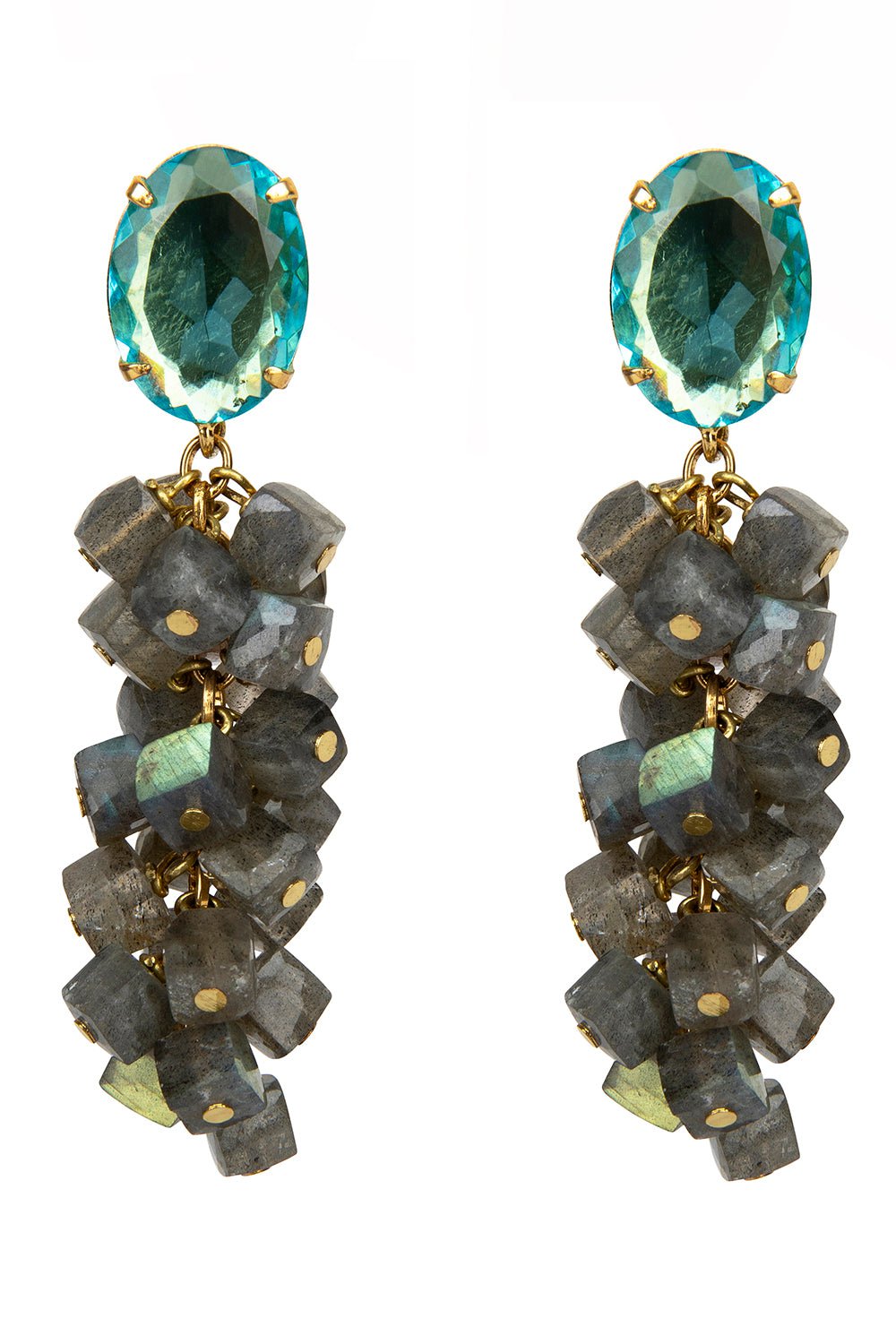 BOUNKIT JEWELRY-Grape Vine Earrings-BLUE