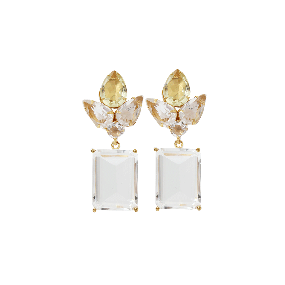 BOUNKIT JEWELRY-Citrine Removable Quartz Earrings-CLEAR