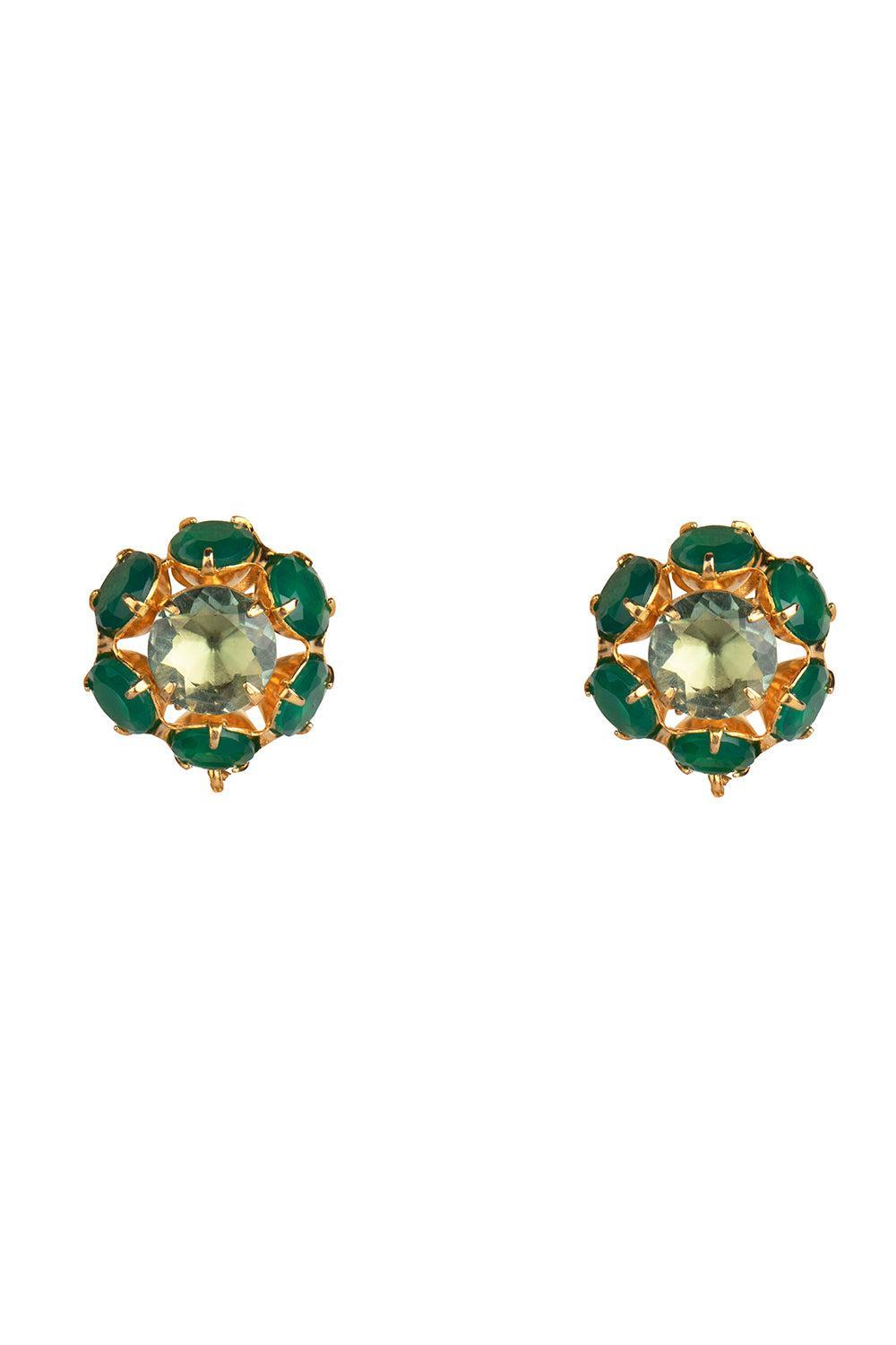 Amethyst Onyx Green Odessa Earrings-GREEN-JEWELRYBOUTIQUEEARRING-BOUNKIT JEWELRY