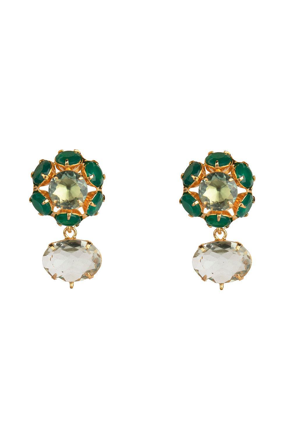 Amethyst Onyx Green Odessa Earrings-GREEN-JEWELRYBOUTIQUEEARRING-BOUNKIT JEWELRY