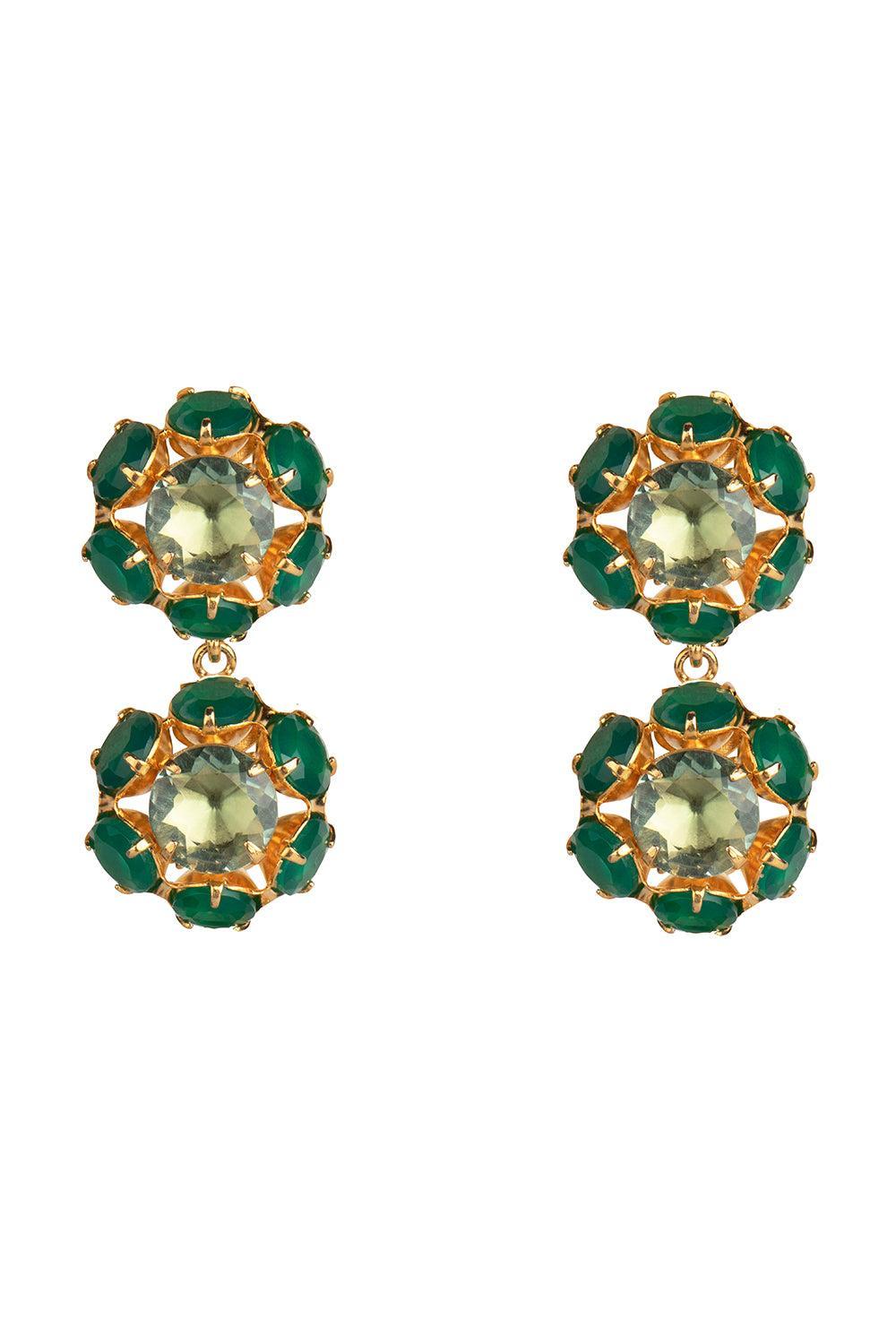 Amethyst Onyx Green Odessa Earrings-GREEN-JEWELRYBOUTIQUEEARRING-BOUNKIT JEWELRY