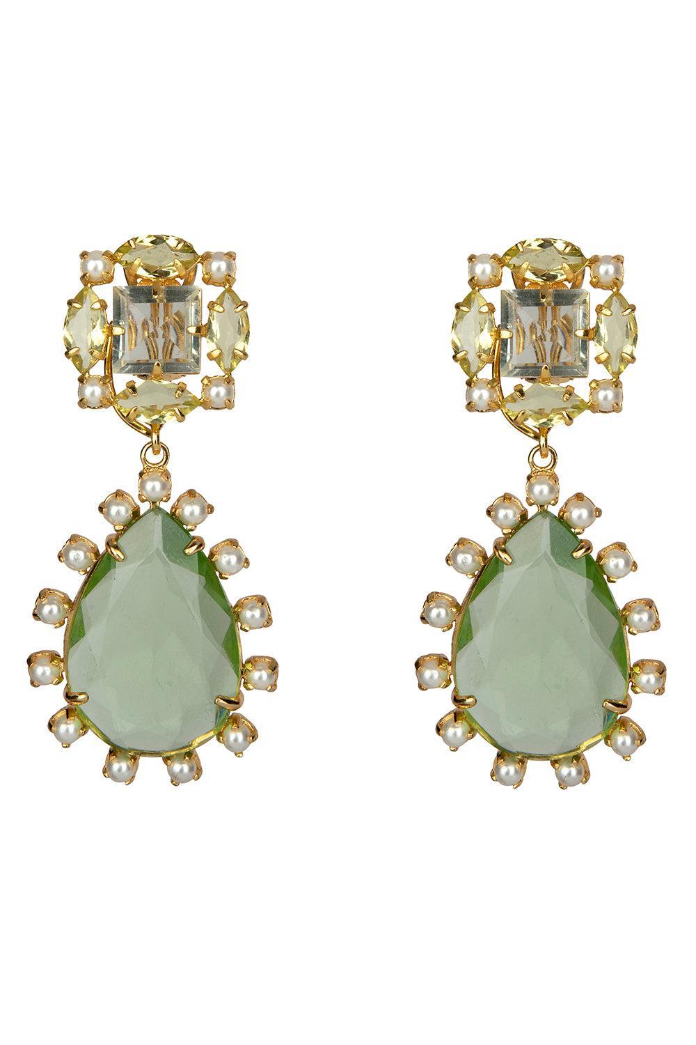Amethyst Quartz Armani Earrings-GREEN-JEWELRYBOUTIQUEEARRING-BOUNKIT JEWELRY