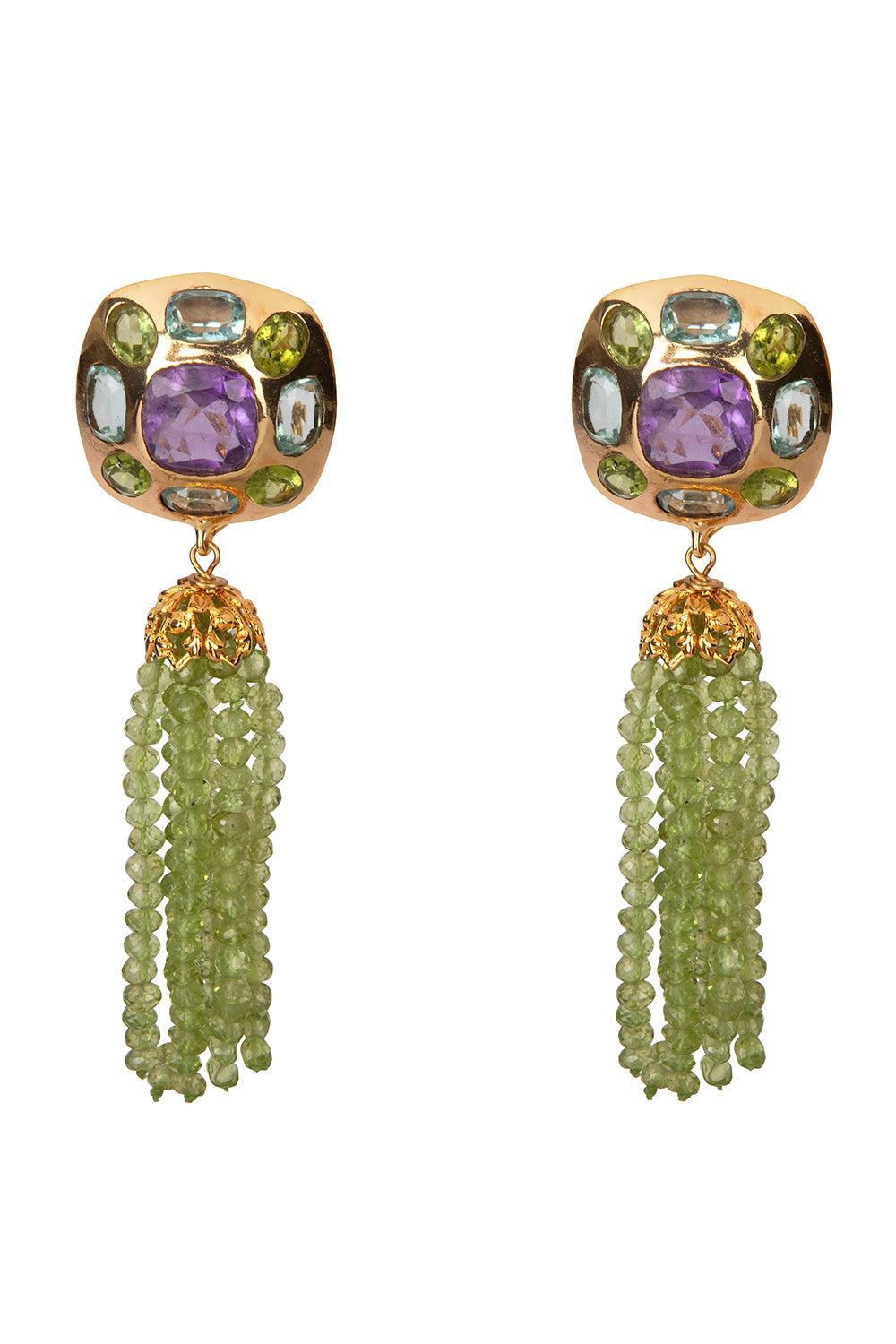 Amethyst Topaz Peridot Dominique Earrings-GREEN-JEWELRYBOUTIQUEEARRING-BOUNKIT JEWELRY