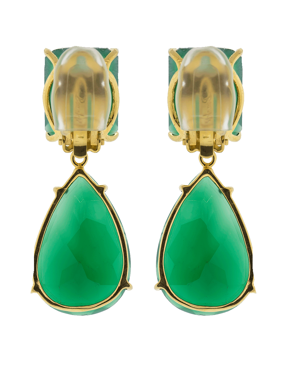 BOUNKIT JEWELRY-Green Onyx Earrings-GREEN