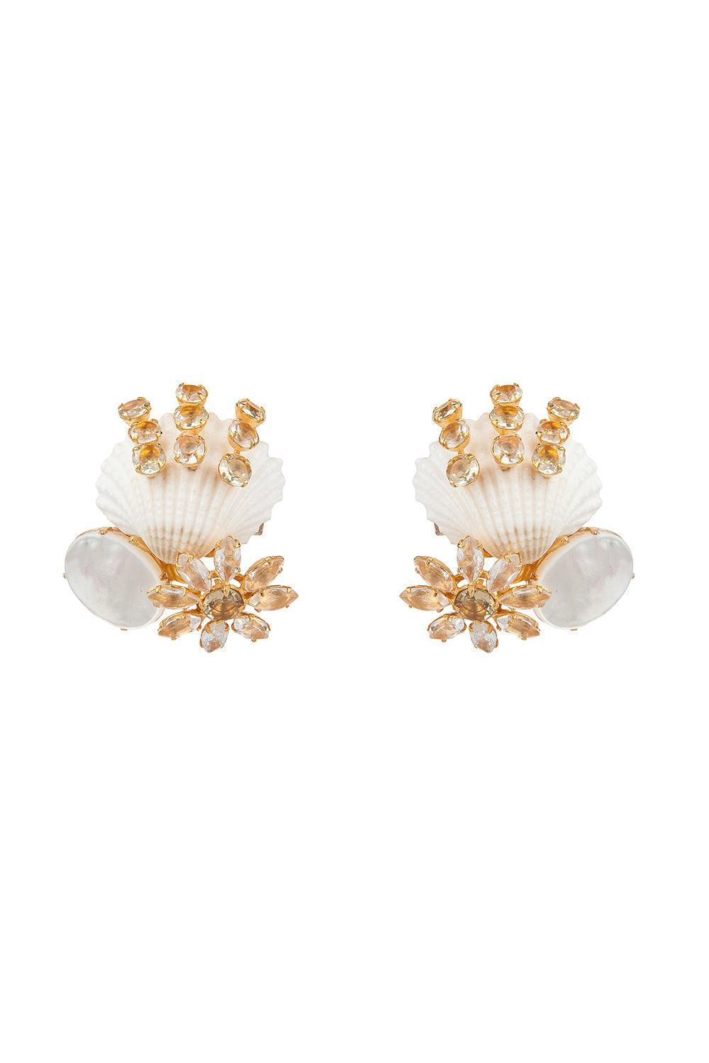 Quartz Pearl Earrings-WHITE-JEWELRYBOUTIQUEEARRING-BOUNKIT JEWELRY