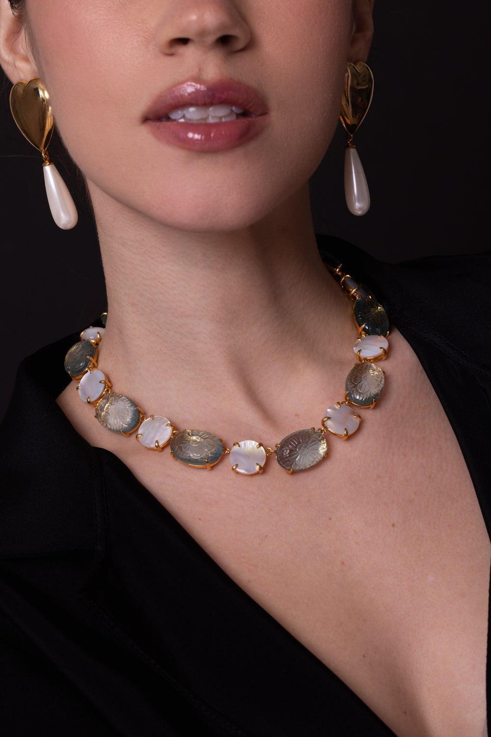 BOUNKIT JEWELRY-Rivierie Necklace-BLUE