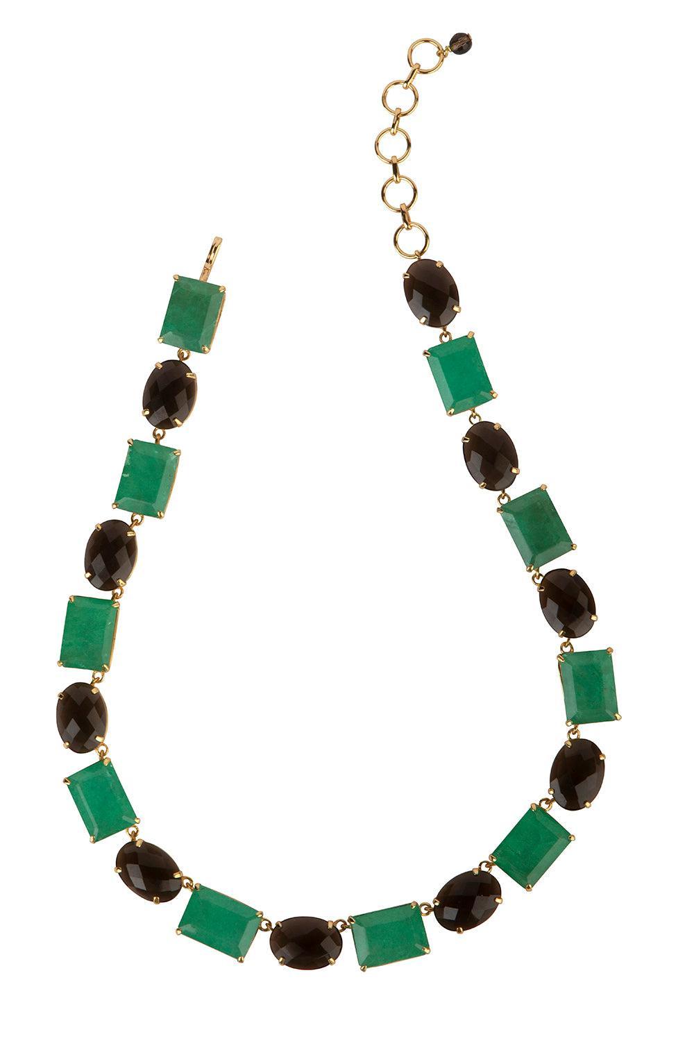 Smoky Green Quartz Rhea Necklace-GREEN-JEWELRYBOUTIQUENECKLACE O-BOUNKIT JEWELRY