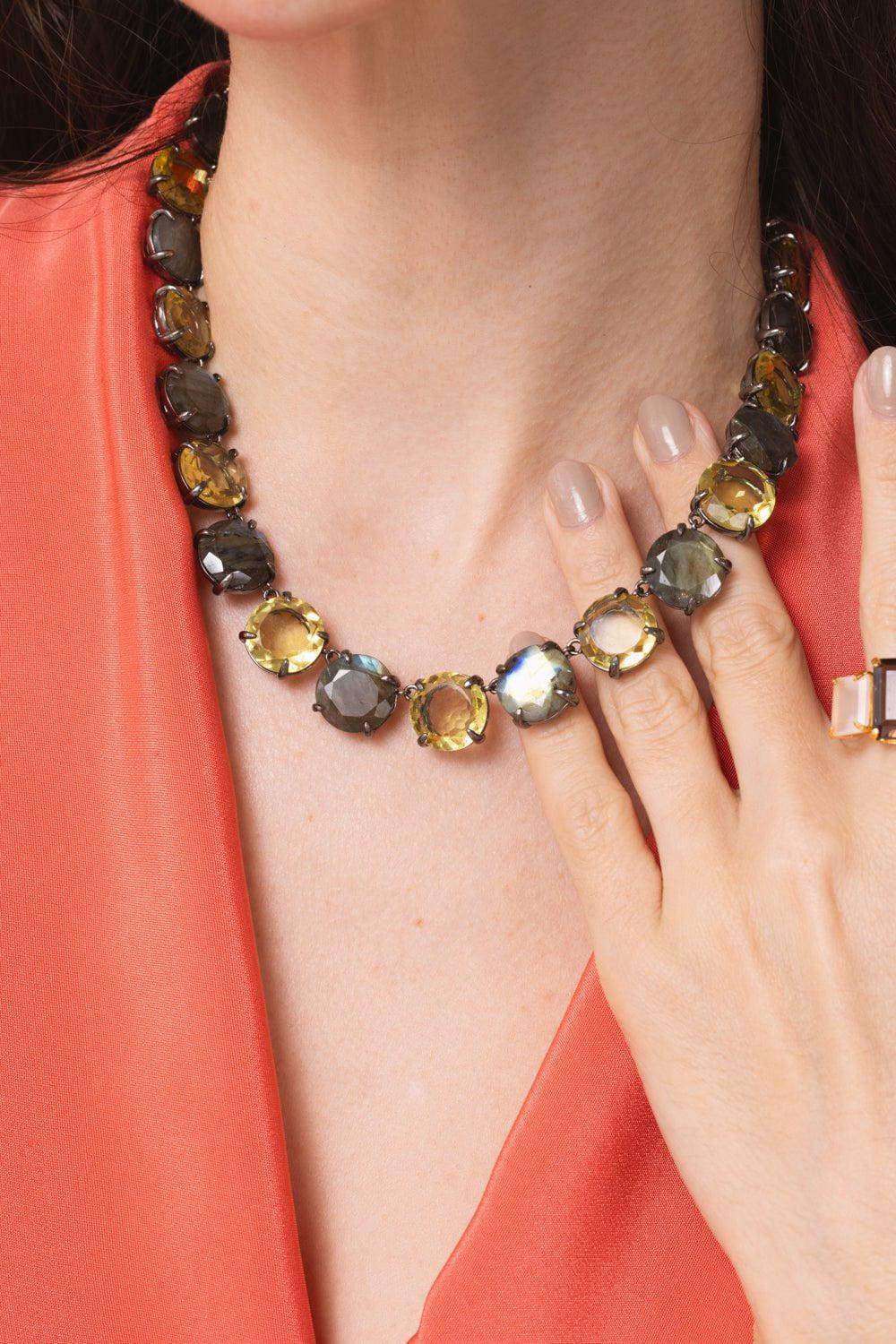 BOUNKIT JEWELRY-Labradorite Juliane Necklace-GREY