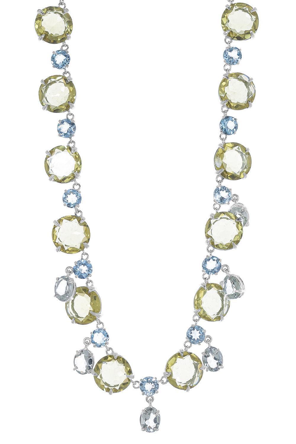 Green Amethyst Eloise Necklace-GRN/BLUE-JEWELRYBOUTIQUENECKLACE O-BOUNKIT JEWELRY
